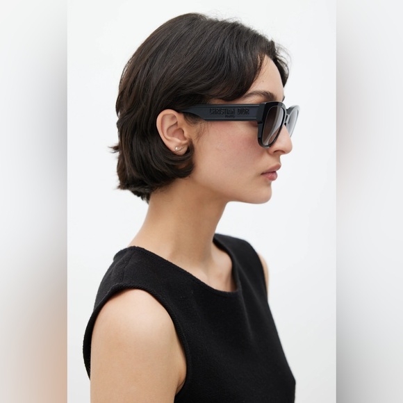 New Christian Dior "Wildior S3U" square sunglasses $470 Brown and Gray - Picture 13 of 16